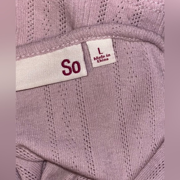 SO Light Purple V Neck Blouse - Picture 3 of 5